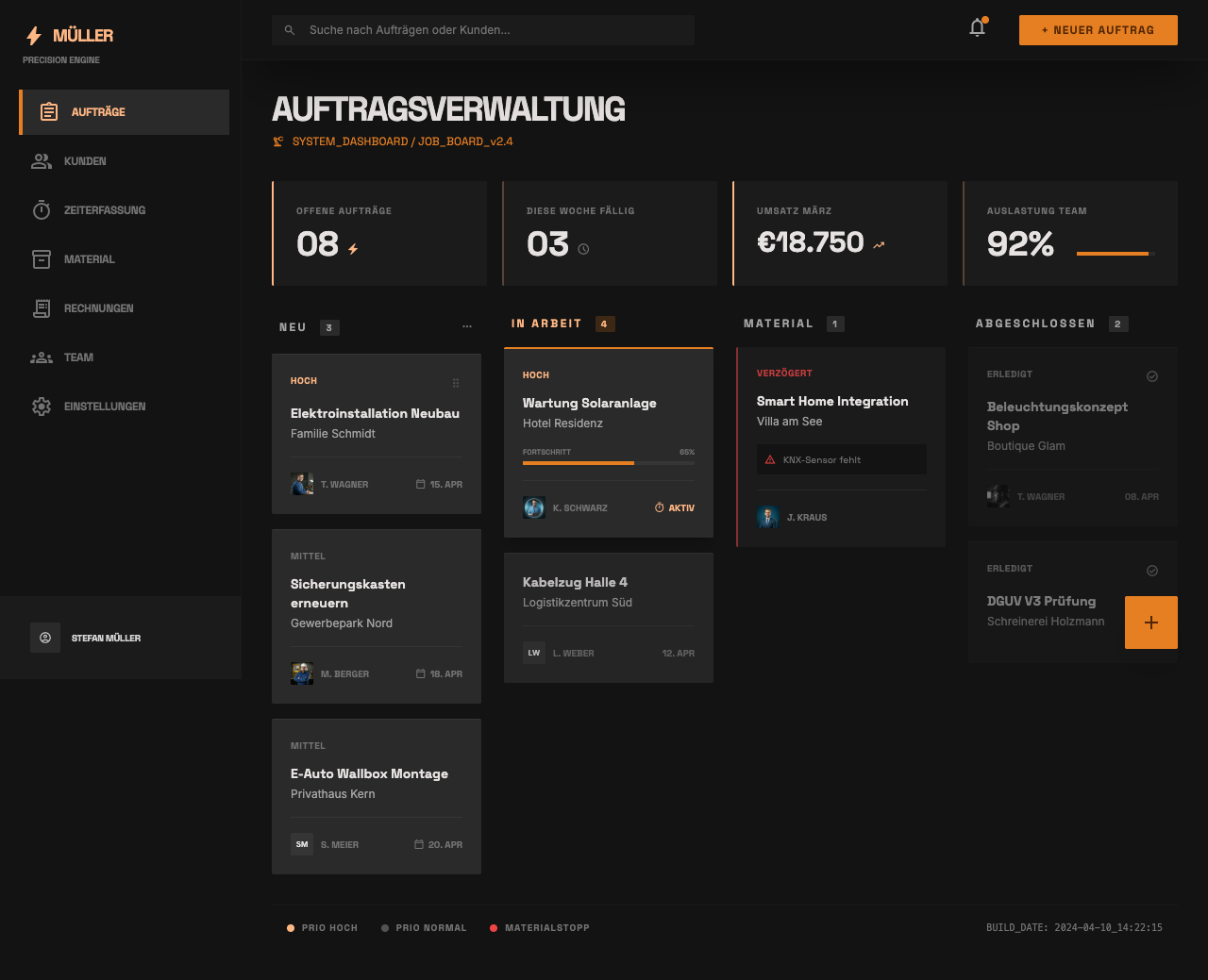 Auftragsverwaltung Handwerker