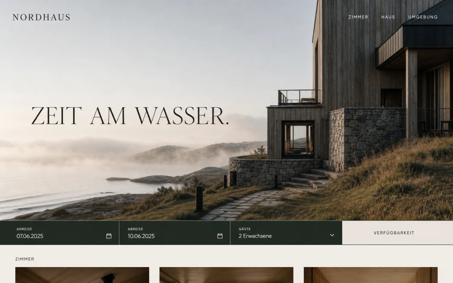 Design-Konzept Nordhaus – Boutique-Hotel (fiktiv)