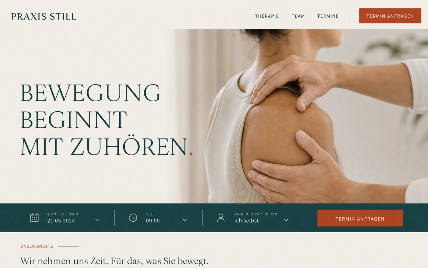 Design-Konzept Still – Gesundheit (fiktiv)